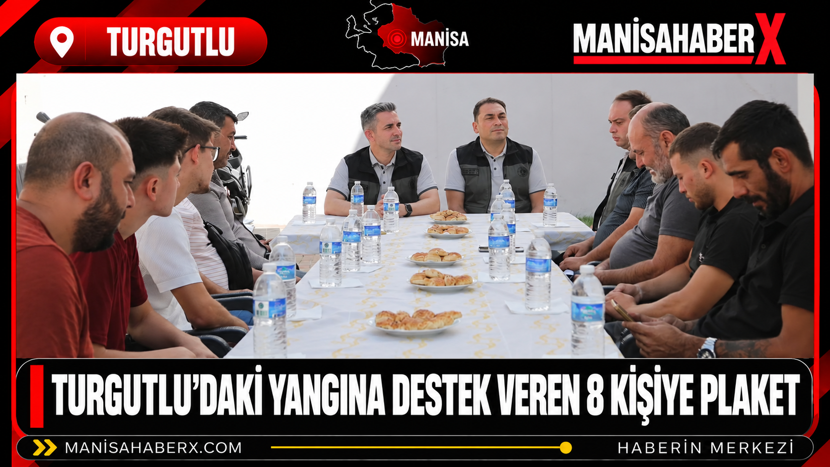 Turgutlu’daki Yangına Destek Veren 8 Kişiye Plaket