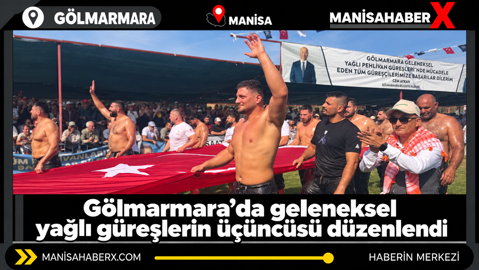 Gölmarmara’da geleneksel yağlı güreşlerin üçüncüsü düzenlendi